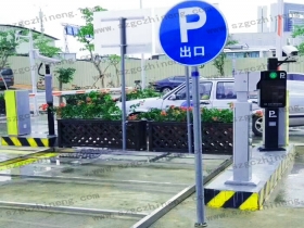 藝術(shù)款車(chē)牌識(shí)別配停車(chē)機(jī)器人案例